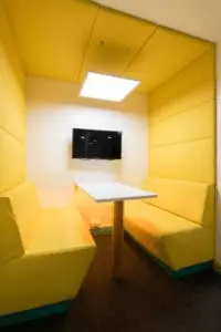 Seating near sources of natural light