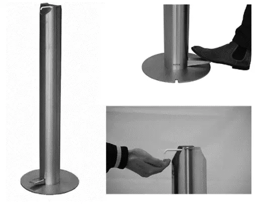 Hand disinfection station Hand disinfection station