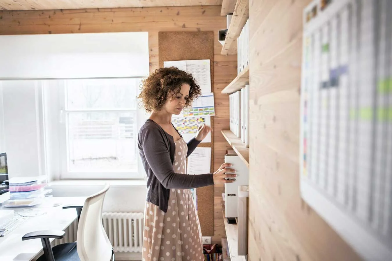 Businesswoman working in office 