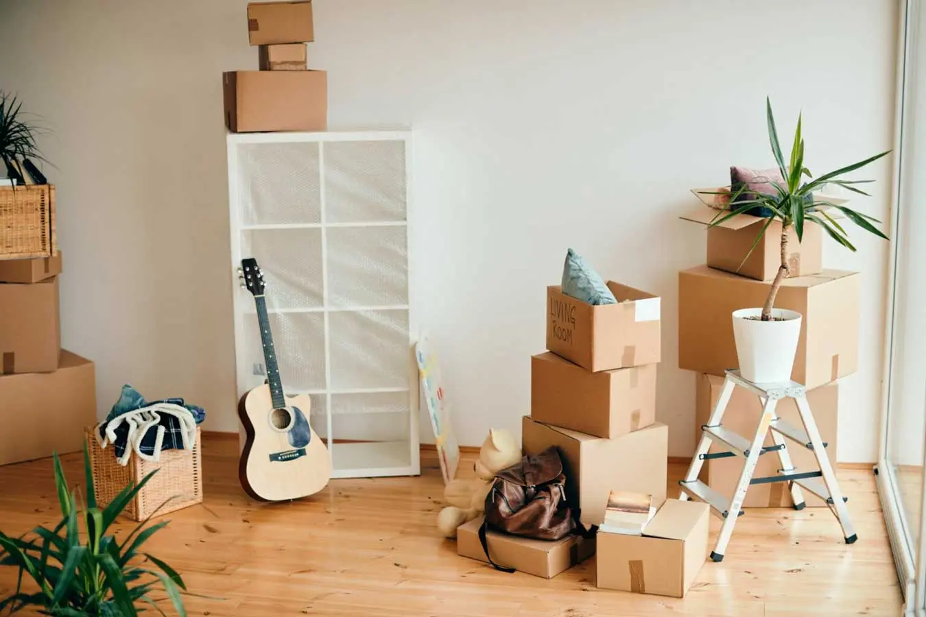 Living room in a house on moving day How to Pack for a Move Living room in a house on moving day How to Pack for a Move