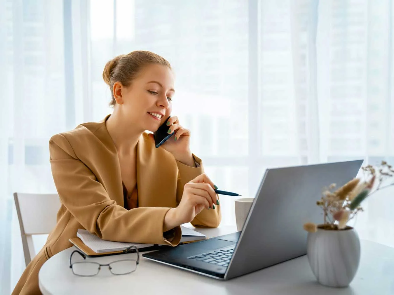 Woman working in the office