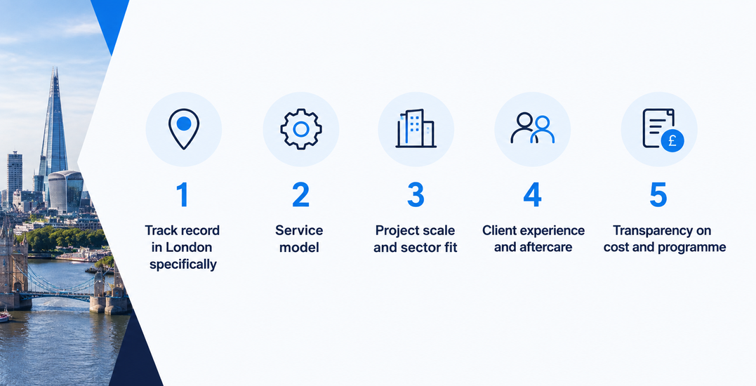A simple graphic or photo representing "ranking criteria," for example a checklist or scorecard visual with the five criteria.
